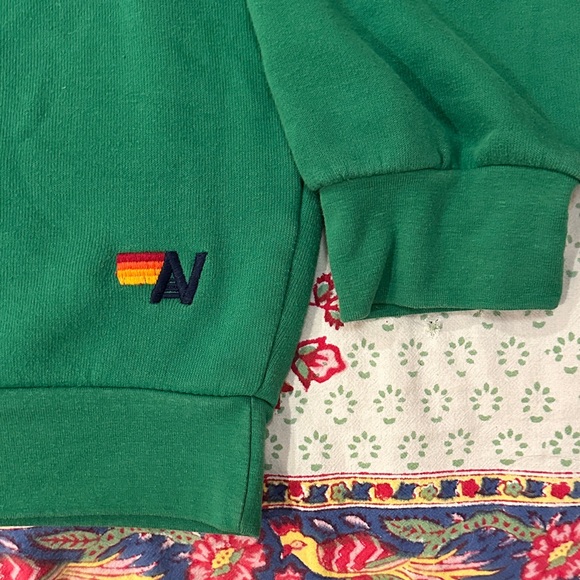 Aviator Nation Daydream relaxed crew sweatshirt in Green unisex M - Picture 6 of 14